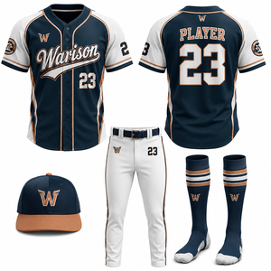 Warison Industries Unisex Softball Uniform Set Customized Sublimation Polyester Made Plus Size Baseball Uniform Kit - Product Image 3