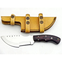 Couteau de chasse Burraq personnalisé, fait main, en acier D2, à lame pleine, non réglable, à bord droit, à dos droit, avec manche en Micarta, OEM
