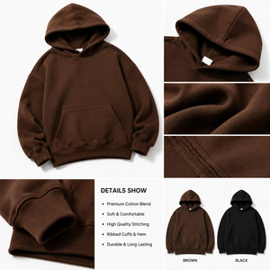 Sudadera con Capucha Extra Grande para Hombre, Personalizada, con Hombros Caídos, Transpirable, con Logotipo Personalizado, Color Personalizado, Fabricante Mayorista - Product Image 3