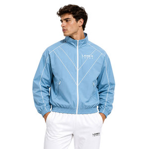 High Quality Lightweight Sports Windbreaker <b>Jacket</b> Premium Polyester Zip Up Track <b>Jacket</b> for <b>Men</b> Athletic Training Outdoor Wear - Product Image 2