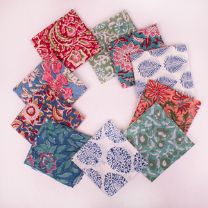 Custom Design 100% Cotton Women's Floral Scarf Spring Neck Square Head Multifunctional <b>Bandana</b> Eco-Friendly Breathable - Product Image 3
