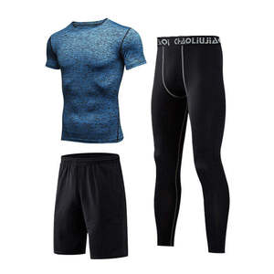 New Design Men's Gym Compression <b>Tracksuit</b> Pants Gym Wear Sport Shirts Sportswear Sets for Men Quick Dry Shirts - Product Image 5