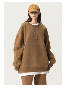 Sudadera con Capucha de Forro Polar para Hombre, Diseño Personalizado con Logotipo, Estilo Vintage, Lavado Ácido, Cuello Redondo, Bordada, Talla Grande - Product Image 2