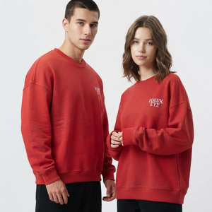 Sudadera Personalizada para Mujer, 100% Algodón, Talla Grande, Color Sólido, Cuello Redondo, Hombros Caídos, Fabricante para Pedidos al por Mayor OEM ODM - Product Image 6