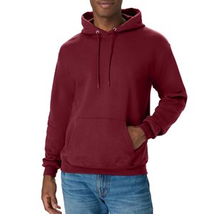 Sudadera con Capucha Color Granate para Hombre, Corte Regular, Felpa de Algodón, Estilo Casual para Otoño, con Bolsillo Delantero y Capucha con Cordón Ajustable - Product Image 2
