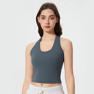 Custom Ladies Sublimated Tank Tops 2025 Polyester Front Logo Eco-Friendly Breathable Crew Neck Sleeveless Sublimation <b>Singlet</b> - Product Image 4