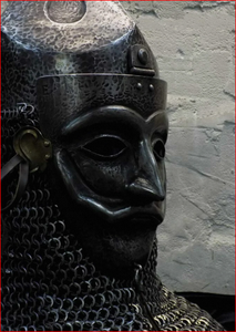 Casque de style Empire Ottoman ALFA-NAUTICAL avec chaîne de mailles, masque de chevalier médiéval, armure métallique faite à la main pour usage promotionnel - Product Image 2