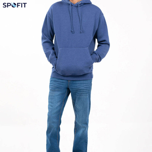 Sweat à capuche personnalisé pour homme, 100% coton molletonné, coupe ample, manches longues, poche kangourou, logo personnalisé - Product Image 3