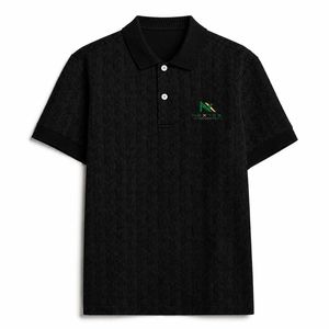 Collection de polos à motifs ton sur ton pour hommes – Hauts décontractés élégants à manches courtes pour affaires - Product Image 2
