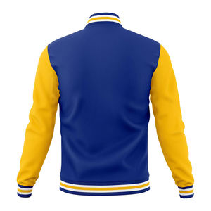 Blouson universitaire personnalisé en toile respirante coupe-vent avec manches en laine et cuir, coupe oversize, faible MOQ, couleur unie, pour homme, hiver - Product Image 3