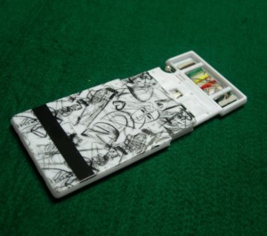 AA0099 Traveling <b>Sewing</b>|<b>Sewing</b> Accessory Plastic Card Holder With Abstract Black And White Pattern Square Shape For Needlework - Product Image 5