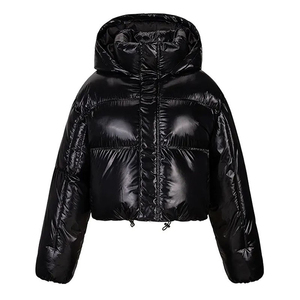 Vestes d'hiver matelassées coupe ajustée pour femmes, imperméables, en polyester de haute qualité, séchage rapide, couleur unie - Product Image 1