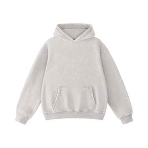 Sudadera con Capucha Oversize Personalizada de Poliéster y Algodón con Lavado Ácido, Tejido French Terry de Alto Gramaje, Estilo Vintage, Unisex, Streetwear, Invierno, Color Stone - Product Image 6