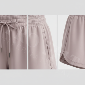 Shorts de sport taille haute pour femmes, style tendance, respirants, séchage rapide, pour la course et la gym, personnalisables avec logo – Vente en gros - Product Image 4