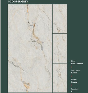 Carrelage en porcelaine effet marbre blanc brillant poli 600x1200mm, épaisseur 9mm, idéal pour les salles de bain intérieures – Meilleures ventes - Product Image 3
