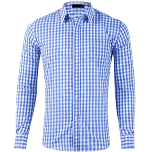 Men's Cotton Oxford Shirt Regular Fit Long Sleeve Plaid Dress Shirts Check Business Casual Button <b>Down</b> Shirt with Chest Pocket - Product Image 4