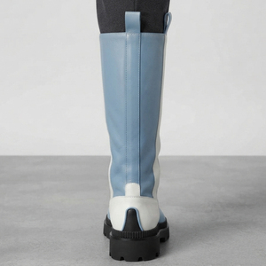 Botas Largas de Cuero para Hombre, Calzado de Oficina, Botas de Cuero hasta la Rodilla para Deportes al Aire Libre, Botas Largas de Cuero con Cierre Lateral para Hombre - Product Image 3
