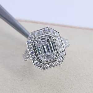 Real Diamond <b>Ring</b> 2.32 Ct Round Cut Natural Diamond <b>Engagement</b> Wedding <b>Ring</b> for Women 925 <b>Sterling</b> <b>Silver</b> Fine Jewelry Wholesale - Product Image 2