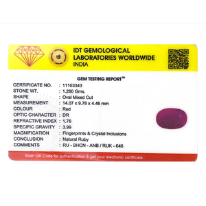 6.3 Carat African Ruby Loose Gemstone Oval Cut 10x12mm for Fine Jewelry - Product Image 4