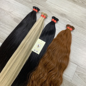 Haute Qualité Chaud Brun Vagues Super Double Remy Italien Curl I Tip Raw Highlight Naturel Cheveux Humains En Vrac Double Dessiné Bundle - Product Image 6