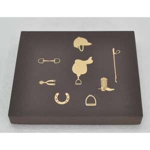 Ensemble de couverts en acier inoxydable, 5 pièces, manches style fer à cheval, coffret cadeau, couverts en métal pour restaurants et cafés. - Product Image 6