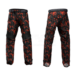 Paintball Pants Black Red Camouflage Tactical Design Polyester Mesh Panels Multiple Pockets Outdoor <b>Shooting</b> Games Protective - Product Image 4