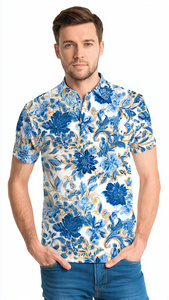 Sublimated Men's Polo Shirts High Quality Short Sleeve Sublimation Polo Shirt Men Summer Lightweight Polo Shirt Button Down - Product Image 2