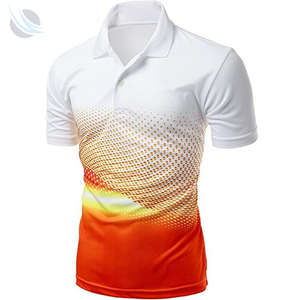 Nouveau polo sublimé avec logo brodé personnalisé, manches courtes, séchage rapide, sportif, tricoté, 100% coton, respirant - Product Image 6