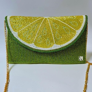 Bolso de Mano Plegable con Diseño de Rayas y Cuentas, Correa Única, Lindo Bolso de Lino Impermeable para Mujer, Capacidad de 1L, para el Día de San Valentín y Uso Diario - Product Image 6