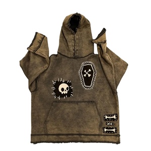 Sweat-shirt surdimensionné en molleton 100 % coton personnalisé, éco-responsable, pour homme, à épaules tombantes, brodé, couleur unie, vente en gros - Product Image 1