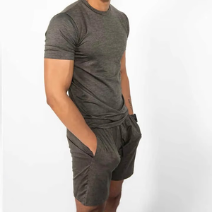 Conjuntos de Camiseta y Pantalones Cortos de Gran Tamaño, Personalizables con Logotipo, Unisex, de Algodón para Hombre - Product Image 2