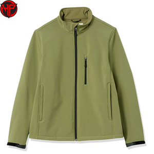 Chaqueta Softshell para Hombre, Cuello Alto, Cierre de Cremallera, Ropa de Trabajo, Resistente al Viento y al Agua, Ligera, para Exteriores - Product Image 6