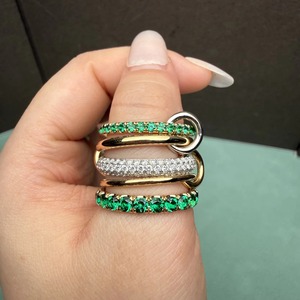 Luxury Diamond Stackable <b>Rings</b> Women's Everyday Wear Jewelry Round Brilliant Stones - Product Image 1