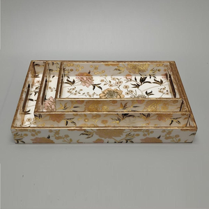 Plateau de service jetable en bois poli avec motif de dessin animé en résine époxy écologique, design moderne en stock pour hôtels - Product Image 5