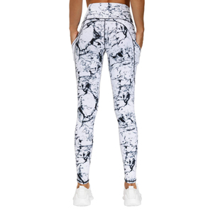 Leggings de Cintura Alta para Mujer, Pantalones de Yoga Casuales de Invierno, Sólidos, Elásticos, Transpirables, con Bolsillos, Ropa Deportiva Tejida - Product Image 6