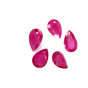 Rubíes naturales de Bangkok calibrados en forma de pera de 8x11 mm, piedra preciosa de rubí facetada natural suelta para la fabricación de joyas, lista para usar. - Product Image 3
