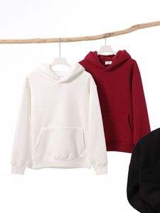 Sudadera con Capucha Gruesa y Pesada de 400 g/m², de Algodón y Felpa, de Alta Calidad, Corte Regular, Estilo Hip Hop, para Invierno, Unisex, Ropa Deportiva para Hombre - Product Image 1