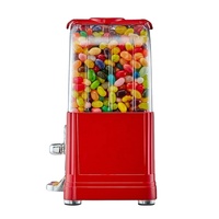 Distributeur de bonbons classique Kwang Hsieh 9,5 pouces, modèle Vantage, à monnayeur, rouge, avec globe en alliage d'aluminium et en plastique, capacité inférieure à 1L
