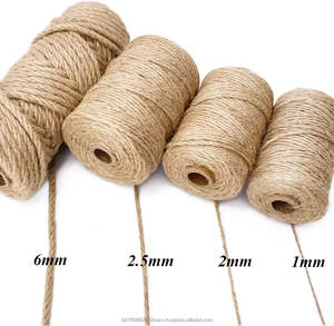 Ficelle en jute 100% écologique, naturelle, de haute qualité, durable, 3 mm, 6 brins, 328 pieds, résistante, pour le tricot à la main, le tissage, les travaux de jardinage - Product Image 1