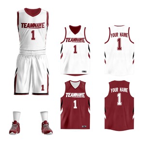 Maillots de basketball réversibles vierges pour hommes et enfants, tenues de sport d'extérieur, maillots de basketball sans manches pour garçons, vente en gros - Product Image 4