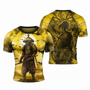 เสื้อยืดออกกำลังกายแบบสั่งทำ OEM ODM ขายส่ง ออกแบบเองได้ เสื้อรัดรูปสีพื้นเรียบ แขนสั้น เสื้อแรชการ์ด เสื้อยืดกีฬาฟิตเนสสั่งทำ - Product Image 6