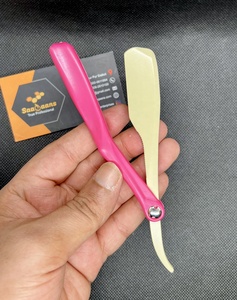 Rasoir manuel à lame droite professionnel en acier inoxydable, rasoir pliable pour barbe avec lame de sécurité - Product Image 4