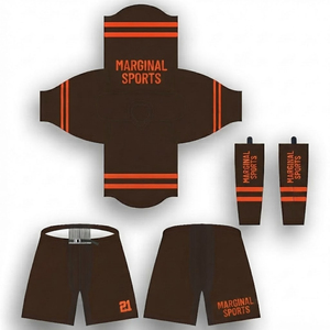 Ensemble d'uniformes de hockey sur glace vierges OEM de qualité supérieure, personnalisables, brodés, écologiques, respirants, à séchage rapide, 100 % polyester - Product Image 2