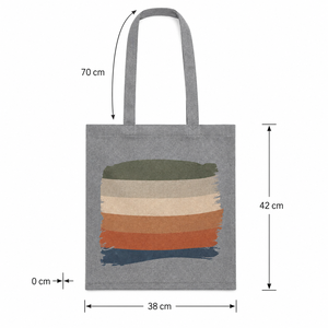 Recycled Cotton Tote Bag 225 GSM <b>Rainbow</b> Printed Grey Shopping Bag Custom Logo Promotional Wholesale OEM ODM Supplier Exporter - Product Image 2