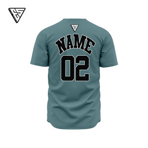 Camiseta de Béisbol Personalizada con Transferencia Térmica, 100% Poliéster, Ligera, Transpirable, de Secado Rápido, que Absorbe la Humedad, Talla Grande, Unisex, para Verano - Product Image 2