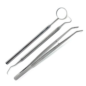 Kit d'outils d'hygiène dentaire en acier inoxydable de qualité médicale : grattoir, sonde, curette, pince, miroir dentaire, outils dentaires manuels - Product Image 5
