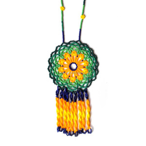 Collier de perles de rocaille en verre fait à la main en gros pièce de cou de cadeau de prettern indigène pour des cadeaux - Product Image 3