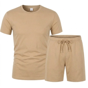 Ensemble de sport 2 pièces pour homme, 80% polyester, t-shirt à séchage rapide et short de jogging, pour la course, l'entraînement, la gym, vêtements de sport - Product Image 5