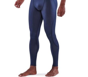 Leggings de sport pour hommes à poches, taille haute, extensibles, respirants, séchage rapide, pour la gym, le fitness et la course, longueur intégrale - Product Image 3