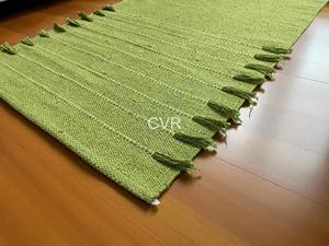 Tapete de Ejercicio Plegable de Algodón Verde, Rectangular, Antideslizante, con Base Tejida a Mano, 5MM de Grosor, Estilo Contemporáneo, para Uso en el Hogar y Viajes - Product Image 3